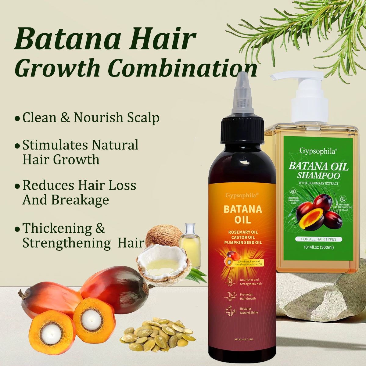 💫Batana Hair Growth Combination-🧭🚀limited-time promotion (on sale)🔥🔥🔥