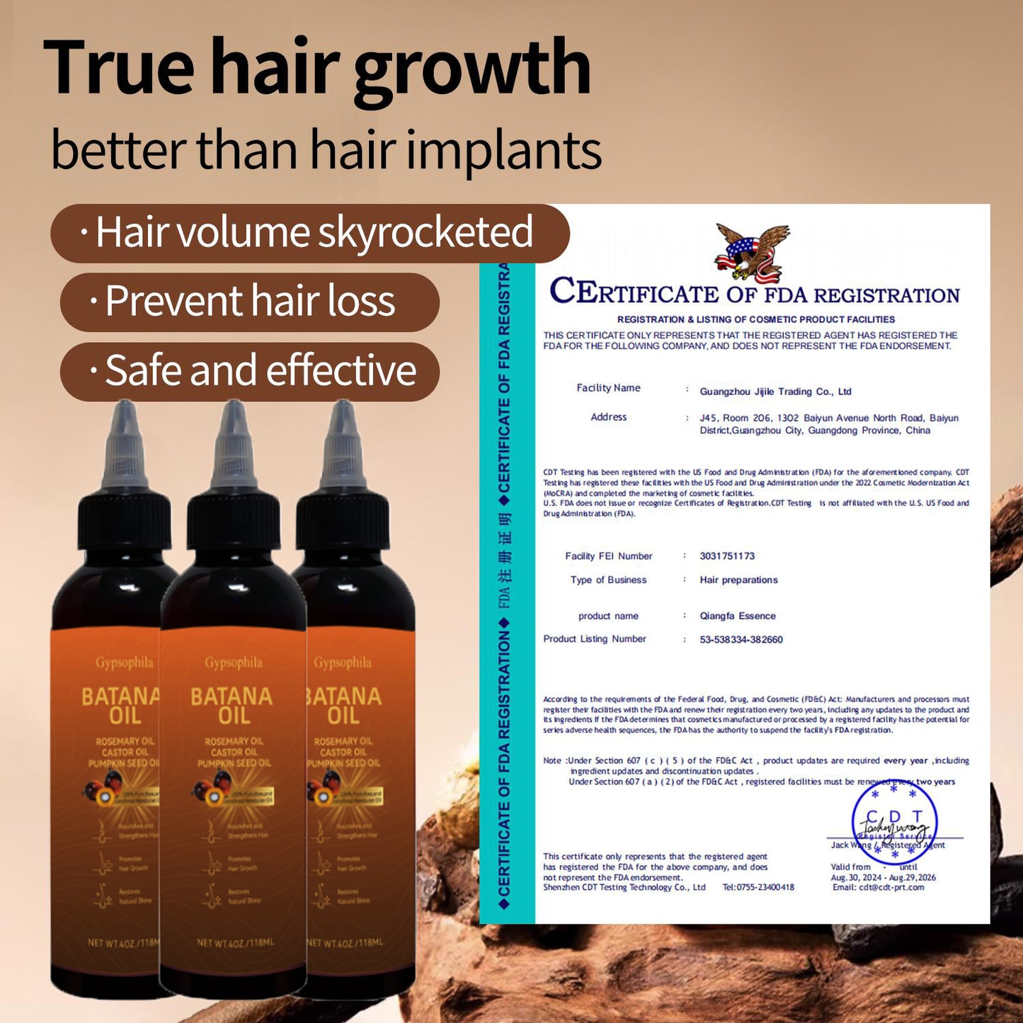 🎉 Giving you a lush head of hair!- Gypsophila™Batana Hair Growth Oil